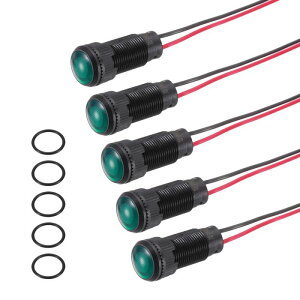PATIKIL 5�� 10mm( 3/8) �C���W�P�[�^�[ ���C�g 12V-24V AC/DC LED �v���X�`�b�N �P�[�X �M�� �����v �h�� IP67 �ی^ �w�b�h �M�� �� 150mm(5.9) �P�[�u�� �t�� �{�[�g �� �p ��