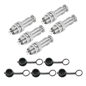 5Pcs 4�s�� GX12 �q��R�l�N�^�[ 300V 5A 16mm �\�P�b�g ���^���T�[�L�����[�v���O �R�l�N�^�[ �I�X���X�v���O�t�� �h���L���b�v�t�� �g���[���[�E�h���[���E�Y�Ƌ@��p �V���o�[