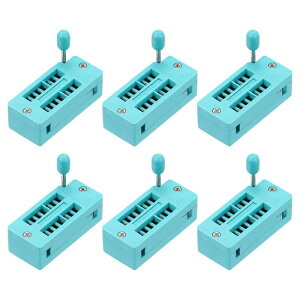 6�� ���j�o�[�T��IC�e�X�gZIF�\�P�b�g 14�s�� 2.54mm�s�b�` DIP�����\�P�b�g �}�C�N���R���g���[���A�`�b�v�A�u���b�h�{�[�h�p