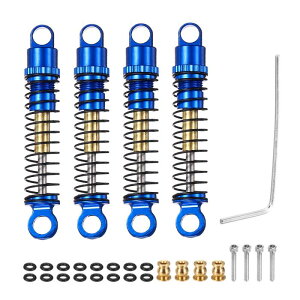 4�Z�b�g RC �V���b�N �A�u�\�[�o�[ 1/24 42mm �A���~ �X���b�h�� �t�����g&���A �V���b�N �A�u�\�[�o�[ �_���p�[ �g���ς� �Z�b�g 1/24 RC �J�[ �N���[���[ ���[�V���O ���[�� �p �u���[