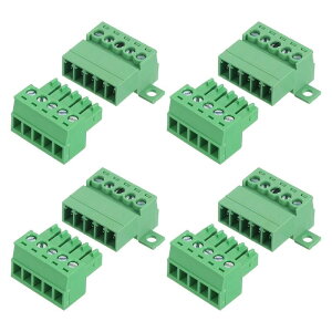 4�Z�b�g �X�N�����[�[�q��R�l�N�^ 5�s�� 3.5mm �������d�q���i 300V 8A�Ή� �\�P�b�g�p�l����H��p
