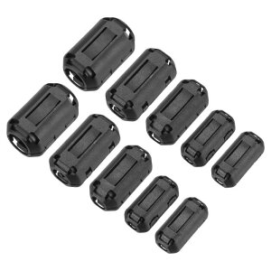 10�Z�b�g 5�T�C�Y �N���b�v���t�F���C�g�����O�R�A 3.5mm/5mm/7mm/9mm/13 mm�a�P�[�u���p E M I�ERFI�m�C�Y�΍� ��