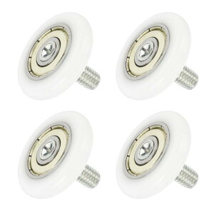 4�Z�b�g �����o�����[���[ 28mm×6mm �ԗ� 4mm�i�t�� �i�C�����x�A�����O���[���[ �����o���v�[���[ �x�A�����O�����p�ԗ� �E�B���h�E�X���C�h�h�A�ݕ������ԃK�C�h�p �z���C�g M6×10mm�l�W