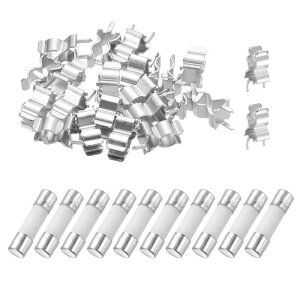 10�Z�b�g 12A 250V �X���[�u���[ �Z���~�b�N�q���[�Y 12�A���y�A �J�[�g���b�W�^�C���f�B���C 5x20mm �q���[�Y �N���b�v20�t��
