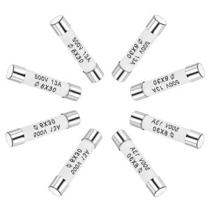 8�� �Z���~�b�N �J�[�g���b�W �q���[�Y 13A 500V 6x30mm ���� �Ւf �A���v �ȃG�l �����v �o���X�g �p ���� �q���[�Y