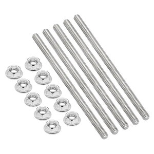 PATIKIL �Z�p�`�i�b�g�t����1/4-20x120mm�X���b�h���b�h5�{304�X�e�����X�|���̑S�X���b�h���b�h�E�����X���b�h�N�����v�n���K�[U�{���g�p�̃t�����W�i�b�g10�V���o�[�g�[��