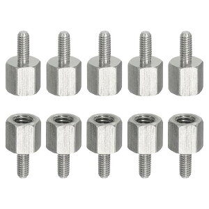 PATIKIL �X�^���h�I�t�X�N�����[ 10�� M2.5x6mm ���X to M4x6mm ���X 304�X�e�����X�|�X���b�h�k���w�b�N�X�X�^���h�I�t�X�y�[�T�[�X�N�����[�i�b�g�X���b�h�A�_�v�^�[���f���[�T�[ PCB �}�U�[�{�[
