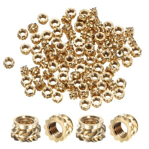 M METERXITY 150�p�b�N�̃l�W���݃C���T�[�g M3 x 3 mm x 5mm�^�J�������m�u���g���b�N�i�b�g �v���X�`�b�N/DIY 3D�v�����g�R���|�[�l���g�p�̐^�J�q�[�g�Z�b�g�C���T�[�g���ߍ��݃i�b�g