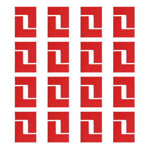 PATIKIL 5S ���P�[�V�����}�[�L���O�R�[�i�[ 32�� 3 x 3 x 1.2�C���` PVC L���^�t���A�}�[�L���O�e�[�v �������q�Ƀf�X�N�e�[�u���g�b�v�p ���[�N�v���C�X�t���A�g�D�}�[�J�[ ���b�h