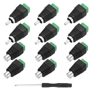 12Pcs RCA P[u ͂񂾕sv A_v^[ I[fBI/rfI Xs[J[ C[ RCA X IX vO lW [q RlN^[  (hCo[t)