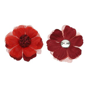 PATIKIL 4�C���`�t�@ �u���b�N�t�����[�u���[�` 2�� �ԃs���傫�ȕz�u���[�` �����p�h���X�X�J�[�g�X �J�[�t�X�q�ߗޑ����A�N�Z�T���[�E�F�f�B���O�p�[�e�B�[�o���P�b�g ���邢�ԐF