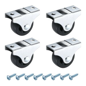 PATIKIL 1.3�C���`�Œ�L���X�^�[�z�C�[�� �i�C�������x�A�����O�Ȃ� �����Ȕ��]�L���X�^�[�z�C�[�� �Ƌ� �����o�� ���[�{�b�N�X DIY�v���W�F�N�g�p ���^���g�b�v�v���[�g�t��-4�i���j