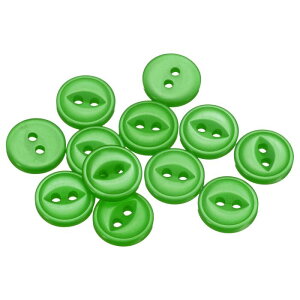 12�Z�b�g 18L �ΐF �ی` �D���t���{�^�� 11.5mm 15/32" ������ 2�� ���� �N���t�g DIY �����p�{�^�� �p���c �h���X �X�J�[�g �ߕ� �t�@�X�i�[