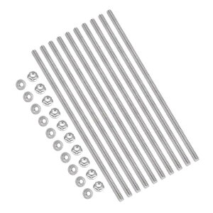 PATIKIL 10�Z�b�gM5 x 0.8mm�S�˂����b�h6�C���`/150mm 304�X�e�����X�|�S�˂����b�h���[�g���E�˂�20�̃t�����W�Z�p�i�b�g�t���N�����v�n���K�[U�{���g