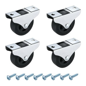 PATIKIL 2�C���`�Œ�L���X�^�[�z�C�[�� �i�C�����x�A�����O�Ȃ� �����Ȕ��]�L���X�^�[�z�C�[�� �Ƌ�����o�����[�{�b�N�XDIY�v���W�F�N�g�p ���^���g�b�v�v���[�g�t��-4�i���j