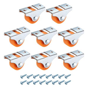 PATIKIL 1�C���`�Œ�L���X�^�[�z�C�[�� �i�C�������x�A�����O�Ȃ� �����Ȕ��]�L���X�^�[�z�C�[�� �Ƌ� �����o�� ���[�{�b�N�X DIY�v���W�F�N�g�p ���^���g�b�v�v���[�g�t��-8�i�I�����W