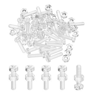 M METERXITY 30-�Z�b�g �N���A ���� �X�N�����[ ����� �Z�p�i�b�g �L�b�g�AM4x16mm �A�N���� �v���X�`�b�N �\�� ���� �ۓ� �X�N�����[ �@�B �A�N�Z�T���[/DIY ����/���f�� �p�A��Œ��߂� �{���g