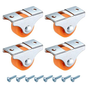 PATIKIL 1�C���`�Œ�L���X�^�[�z�C�[�� �i�C�������x�A�����O�Ȃ� �����Ȕ��]�L���X�^�[�z�C�[�� �Ƌ� �����o�� ���[�{�b�N�X DIY�v���W�F�N�g�p ���^���g�b�v�v���[�g�t��-4�i�I�����W