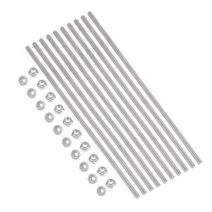 PATIKIL 10�Z�b�gM4 x 0.7mm�S�˂����b�h6�C���`/150mm 304�X�e�����X�|�S�˂����b�h���[�g���E�˂�20�̃t�����W�Z�p�i�b�g�N�����v�n���K�[U�{���g�p