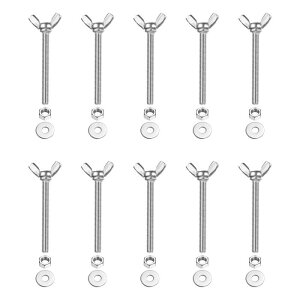 PATIKIL M5-0.8 x 40 mm �E�B���O�o�^�t���C�X�N�����[10�� 304�X�e�����X�X�`�[���E�B���O�i�b�g����у{���g�}�V���t�@�X�i�[�T���n���h�X�N�����[�d�q�@��DIY�c�[���p�V���o�[