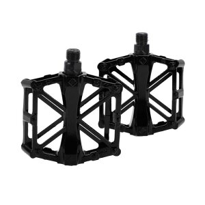 A ABSOPRO ���]�ԃy�_�� �A���~���� ���j�o�[�T���o�C�N�t���b�g�y�_�� ���˃X�g���b�v�Ȃ� �u���b�N 14mm�ɓK�� ����~�ߎ��]�ԃy�_�� BMX�ɑΉ� MTB�ɑΉ� ���[�h�o�C�N�p 1�y�A