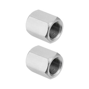 PATIKIL M12 x 1�s�b�` 304�X�e�����X�| �Z�p�J�b�v�����O�i�b�g 2�� 20mm / 0.8�C���` �������S�˂��t�����b�h�J�b�v�����O�i�b�g �X�^�b�h�R�l�N�^�t�@�X�i�[ �V���o�[�g�[��