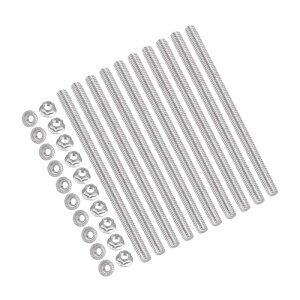 PATIKIL 10�Z�b�g M6 x 1mm �t���X���b�h���b�h 6�C���`/150mm 304�X�e�����X�|�S�X���b�h���b�h ���[�g���E�l�W 20�t�����W�Z�p�i�b�g�t�� �N�����v �n���K�[ U�{���g