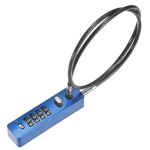 M METERXITY 屋外用フェンス用ゲートロック 11.81" 重い鋼製ケーブルロープ ゲート/キャビネット/スノーボード/自転車/ロッカー用 キーレス4桁 組み合わせロック リ セット可能なコードセキュリ