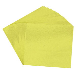 PATIKIL アート用金箔シート 3.7" x 3.4" 100枚 金箔シートメタリックリーフペーパー DIYクラフト樹脂家具ネイル絵画ホームデコレーション イエロー