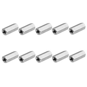 PATIKIL 10#-32 UN F 304�X�e�����X�|�Z�p�����i�b�g 10��20mm / 0.79�����S�˂����b�h�����i�b�g�X�^�b�f�B���O�R�l�N�^�t�@�X�i�[ �V���o�[�g�[��