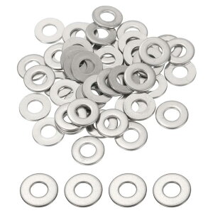 PATIKIL #12 �X�e�����X�X�`�[���t���b�g���b�V���[ 50�� �ۂ��������b�V���[ �l�W�{���g�i�b�g�A�\�[�g�����g�p �����ȃX�y�[�T�[�i1/4" ���a x 4/7" �O�a�j