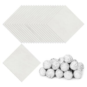 PATIKIL 3x3�C���`�̔��L�����f�B���b�p�[ 200���̐����`����A���~���L�����f�B��� DIY�`���R���[�g�L�����f�B�̕�����p �V���o�[