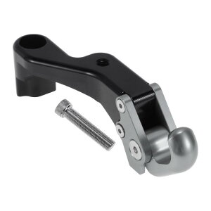 HEROFFIX 可調式オートバイ用ハンギングフック クルックフラットハンドル フック オートバイヘルメット用 ラゲッジバッグホルダーハンガー アルミニウム合金 チタン調 ブラック