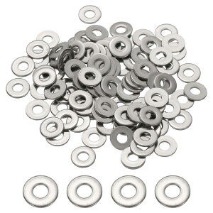 PATIKIL #6 �X�e�����X�X�`�[���t���b�g���b�V���[ 100�� �ۂ��������b�V���[ �l�W�{���g�i�b�g�A�\�[�g�����g�p �����ȃX�y�[�T�[�i1/6" ���a x 2/5" �O�a�j