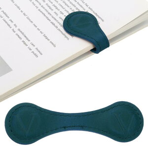 PATIKIL レザー磁気ブックマーク イニシャルブックマークレターVマグネットページマーカー 本を読む男性女性教師リーダー本好きライター ブルー