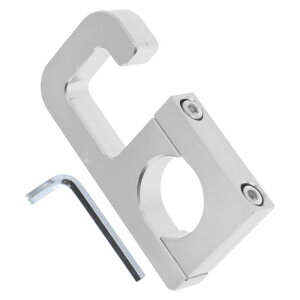 HEROFFIX オートバイ用ハンギングフック スクエア オートバイヘルメット用 ラゲッジバッグホルダーハンガー スクーター 自転車用 シルバートーン 74mm 長さ