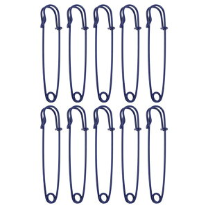 CAPASTEC 安全ピン ウエスト調整クリップ アクセサリパーツ カラフルな塗装されたアイアンピン ホームソーイングクラフトバッグ装飾アクセサリー用のブローチバルク 7.5cm ディープブルー 10
