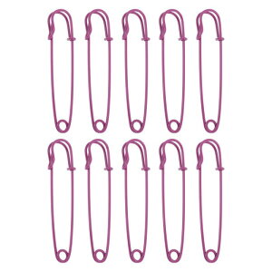 CAPASTEC 安全ピン ウエスト調整クリップ アクセサリパーツ カラフルな塗装されたアイアンピン ホームソーイングクラフトバッグ装飾アクセサリー用のブローチバルク 7.5cm ローズレッド 10個