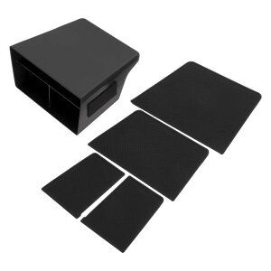 TUCKBOLD Audi�ɑΉ� Q4 E-Tron 40 50/Q4 Sportback E-tron 2021-2025�p �Z���^�[�R���\�[���A�[�����X�g�I�[�K�i�C�U�[�g���[ �A�[�����X�g�C���T�[�g�g���[ �X�g���[�W�{�b�N�X �v���X�`�b�N�� �u���b�N