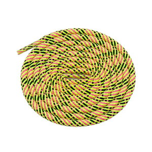Elerevyo Round Rope Shoe Strings Three-Color Checkered Shoelaces Colorful Shoe Laces for Boots 2 Pairs Fluorescent Yellow/Pink/Black 160cm/63"
