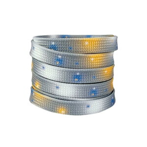Elerevyo 1 Pair Flat Shoe Laces for Sneakers, 0.31'' Tie-Dye Dots Soft Shoelaces Shoestrings for Casual Hiking Shoes Colorful-5 120cm/47.2