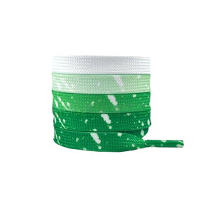 Elerevyo Flat Ink Splash Gradient Shoelaces Colorful Shoe Strings for Athletic Running Sneakers 1 Pair Gradient Green 120cm/47.2