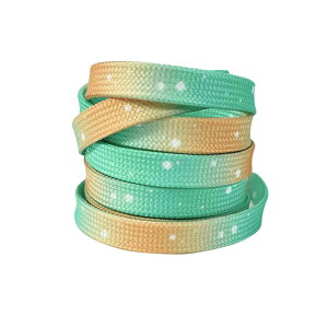 Elerevyo 1 Pair Flat Shoe Laces for Sneakers, 0.31'' Tie-Dye Dots Soft Shoelaces Shoestrings for Casual Hiking Shoes Colorful-12 160cm/63.0