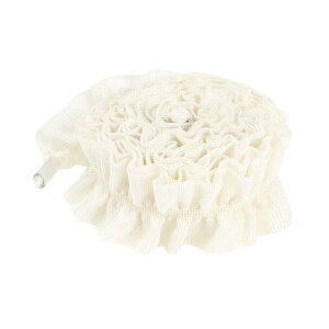 Elerevyo Shoelaces Ruffled Ribbon Solid Color Pleated Elastic Shoe Strings for Sneakers 2 Pairs Cream White 140cm/55.1"