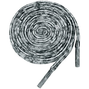 Elerevyo Flat Colorful Shoelaces Gradient Colors Shoe Laces for Boots Sneakers 2 Pairs Black White 200cm/78.74"