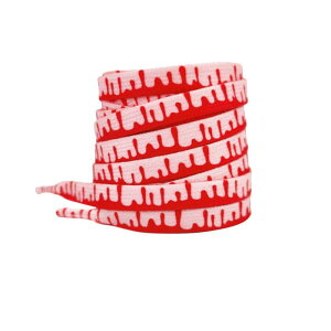 Elerevyo Colorful Shoe Strings Gradient Melted Patterned Shoelaces Shoe Laces for Sneakers 1 Pair Red and Pink 140cm/55.1
