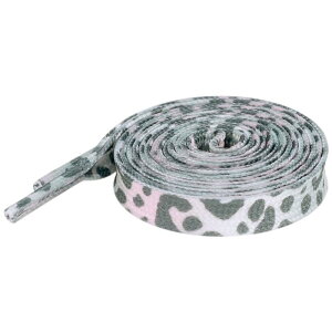 Elerevyo Leopard Shoelaces Multicolor Tie Dye Gradient Shoelace Flat Shoe Strings for Sports Sneakers 2 Pairs Dark Gray 140cm/55.1"