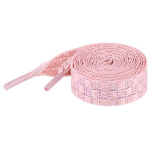 Elerevyo 1 Pair Flat Checkered Shoe Laces, Colorful Metal Wire Braided Shoelaces for Sneakers Boots Pink 160cm/63.0