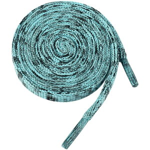 Elerevyo Flat Colorful Shoelaces Gradient Colors Shoe Laces for Boots Sneakers 2 Pairs Lake Blue 100cm/39.37"