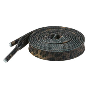 Elerevyo 1 Pair Leopard Print Flat Shoe Laces for Sneakers, 0.31'' Shoelaces Shoestrings for Casual Hiking Shoes Black Brown Leopard 120cm/47.2